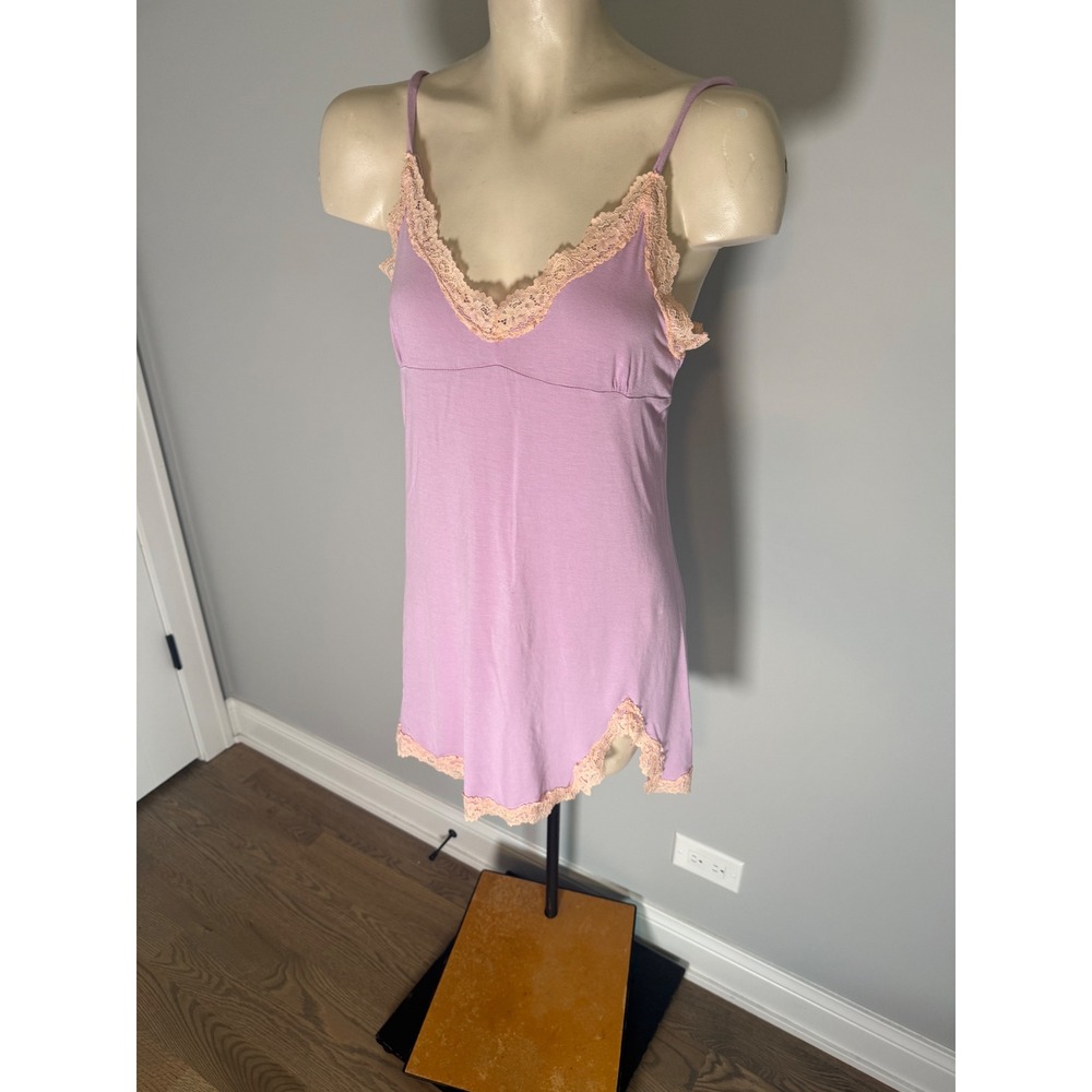 Honeydew Intimates Purple Lace Trim Chemise Nightgown Sleep Dress Medium